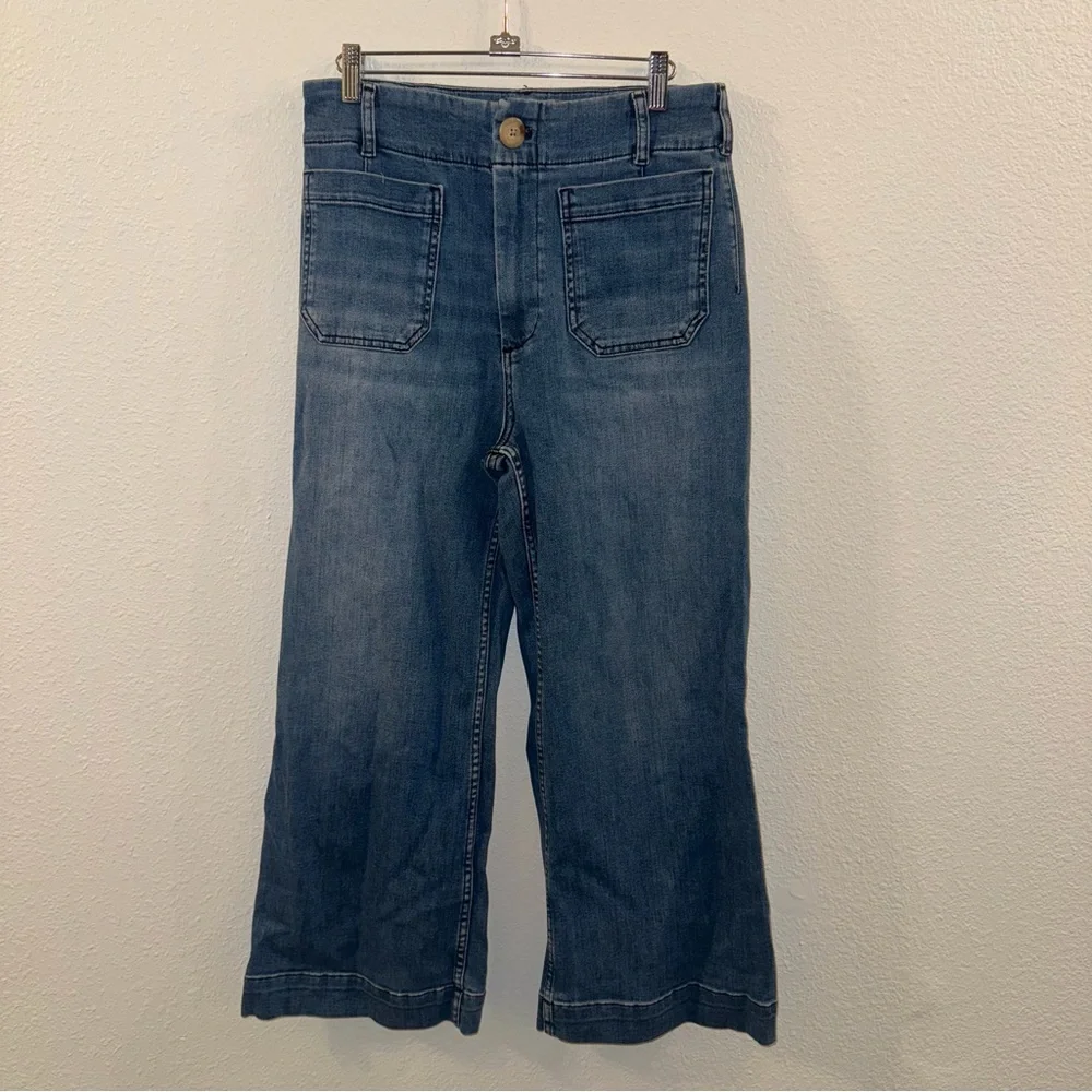 The Colette Crop High-Rise Wide-Leg Jeans by Maeve. - Picture 3 of 8